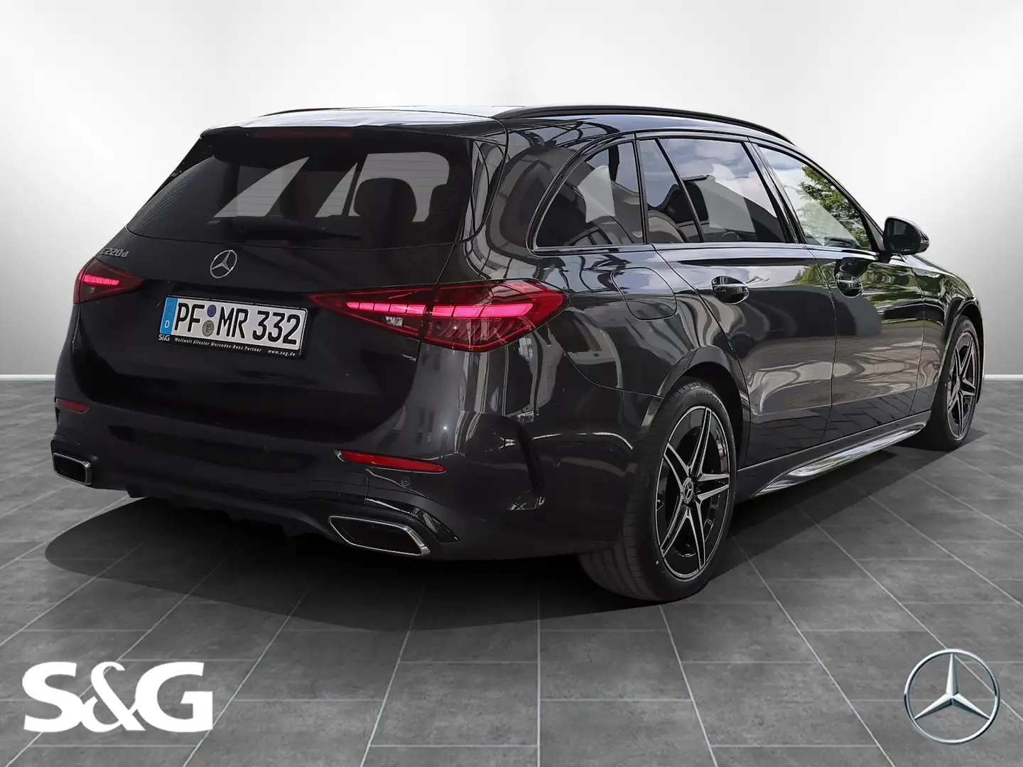 Mercedes-Benz C 220 d T AMG MBUX+360°+LED+Pano+AHK+Distronic Grau - 2