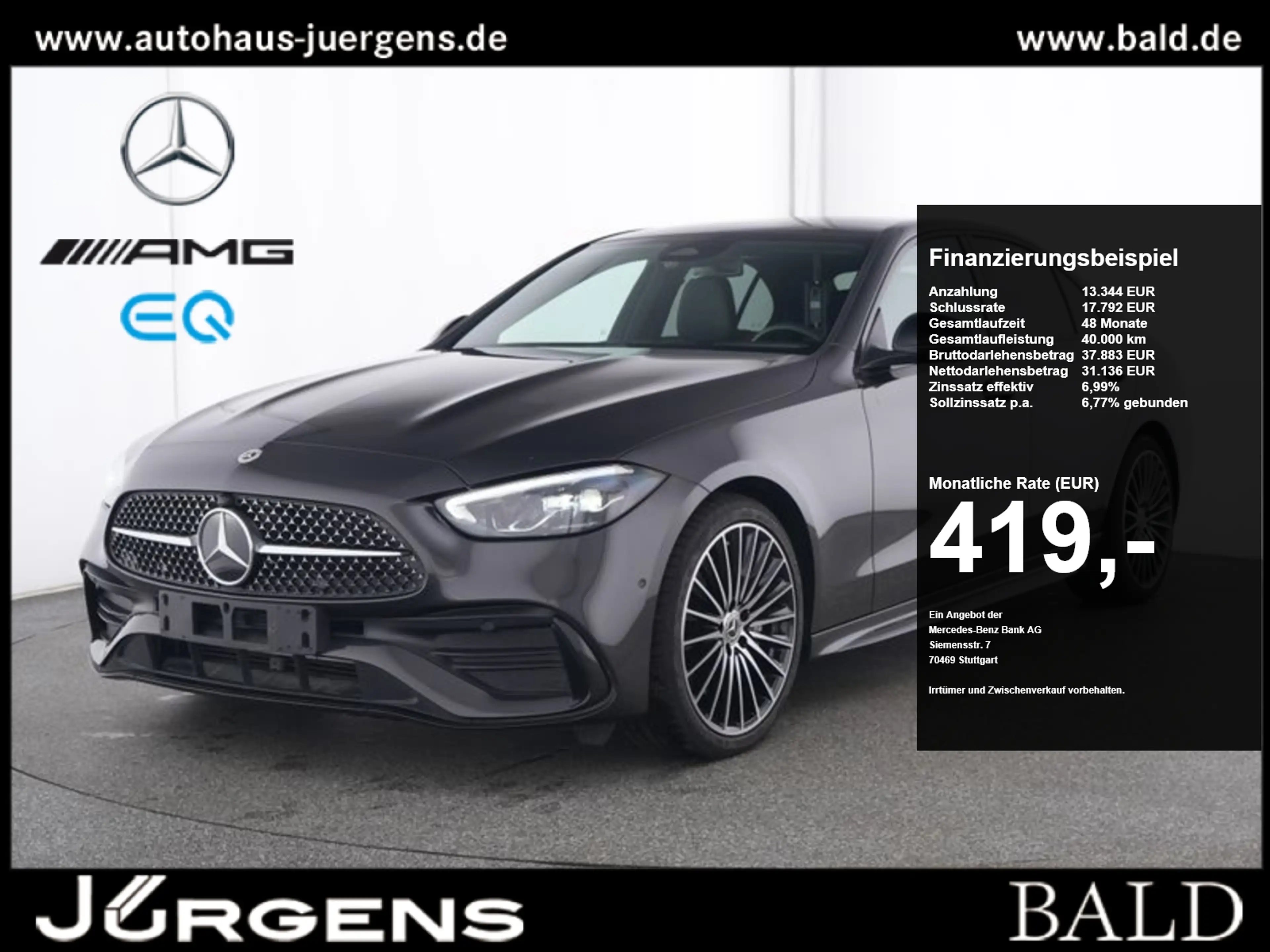 Mercedes-Benz C 220 d AMG-Sport/Pano/Burm/Night/Distr/Siena/19