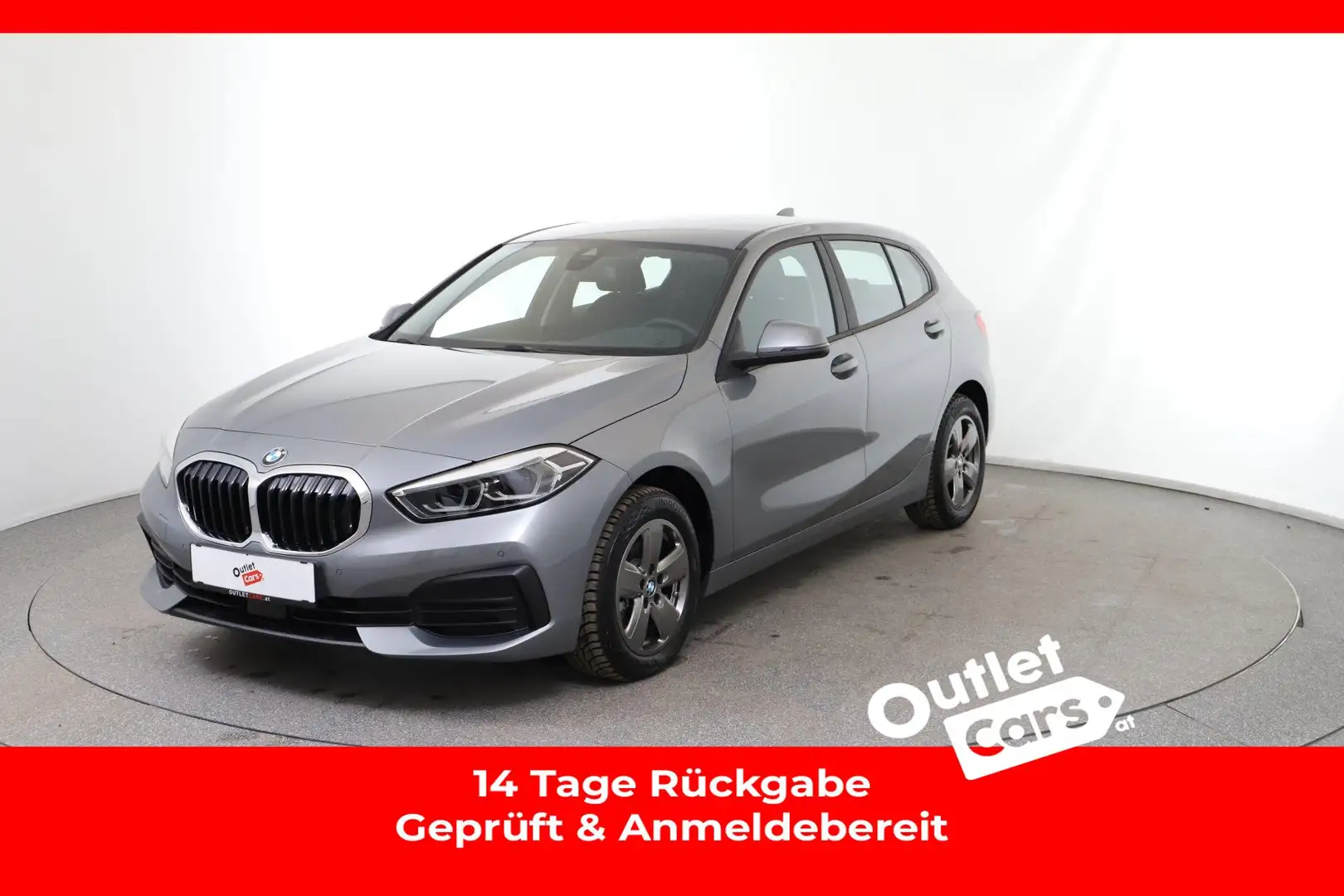 BMW 116 d Advantage Aut. ASSIST+LED+NAVI+DAB+PDC Grau - 1
