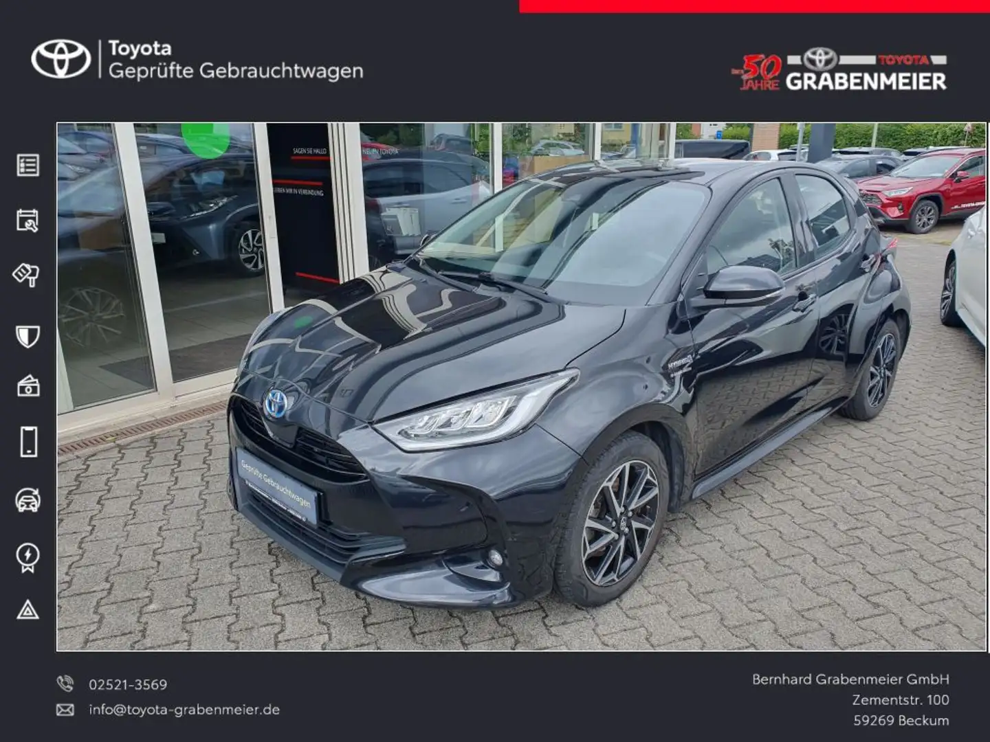 Toyota Yaris Hybrid 1.5 VVT-i Team Deutschland Schwarz - 1