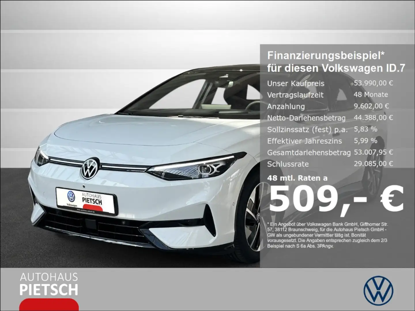 Volkswagen ID.7 Pro 210 kW (286 PS) 77 kWh 1-Gang-Automatik HUD AH Blanc - 1
