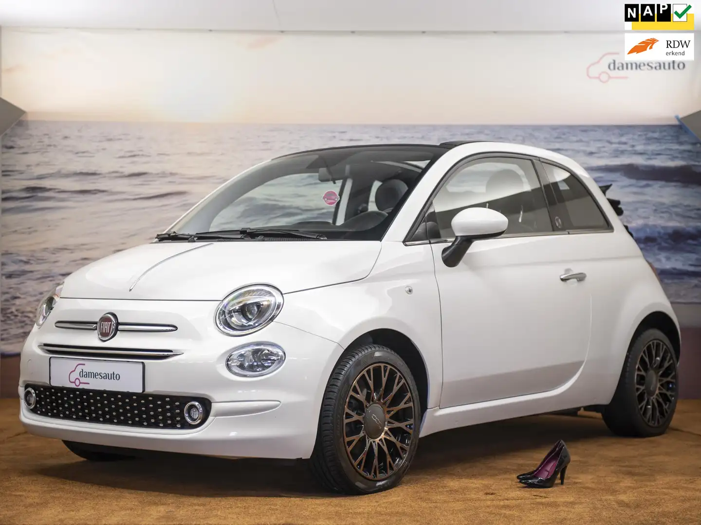 Fiat 500C 0.9 Cabriolet 120TH Edition, NAP, cruisecontrol, N Blanc - 1