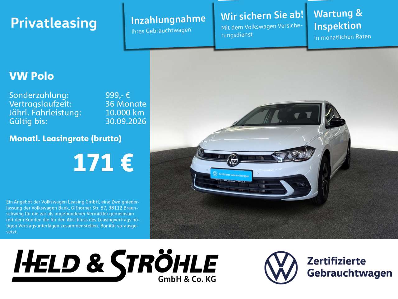 Volkswagen Polo 2025 — GOAL 1.0 TSI DSG AHK LED NAVI KAM PDC SHZ