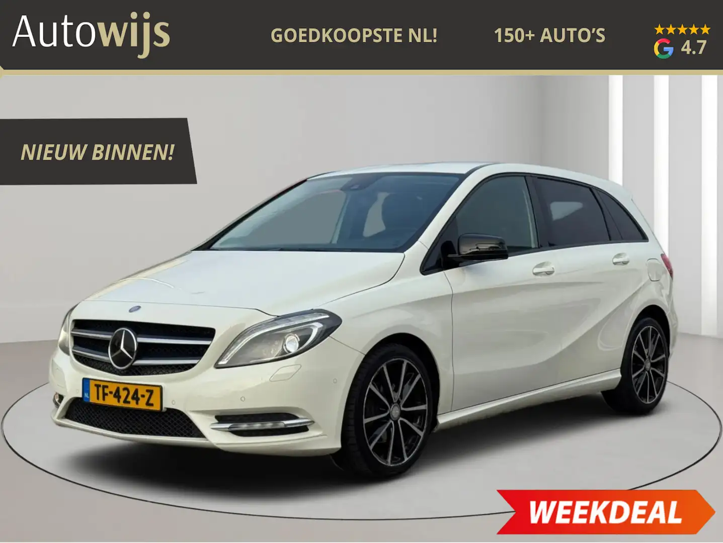 Mercedes-Benz B 180 Ambition|120DKM|NAVI|STOELVERW|LM-VELG|Xenon Blanc - 1