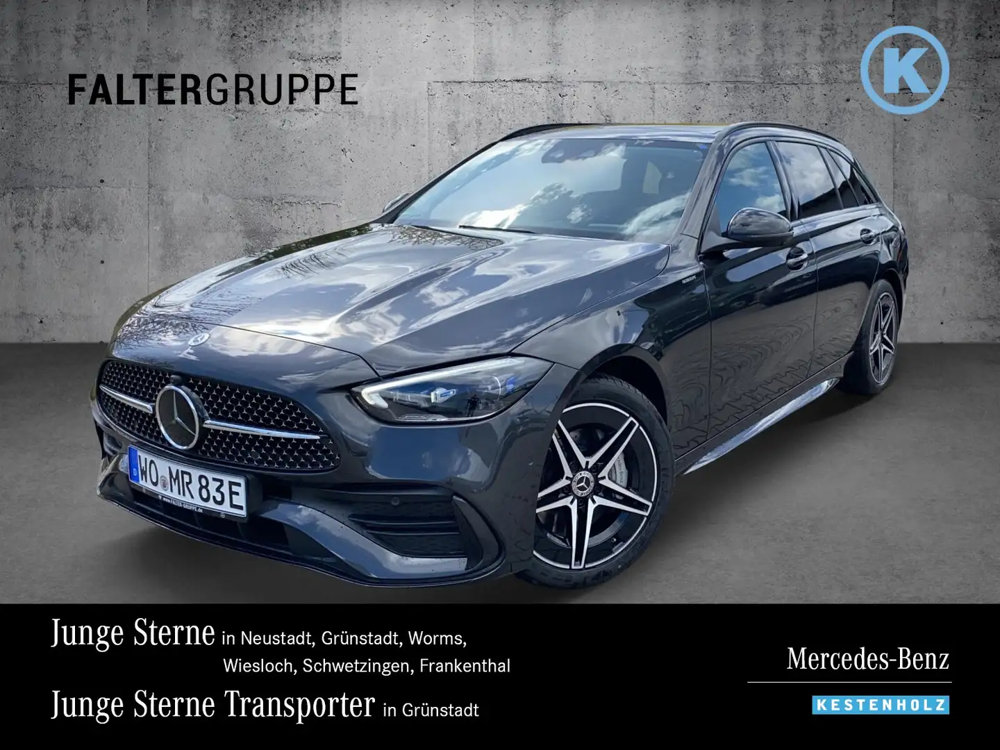 Mercedes-Benz C 300 C 300 e T AMG+NIGHT+DISTRO+PANO+360°+AMBI+EASYP Szary - 1