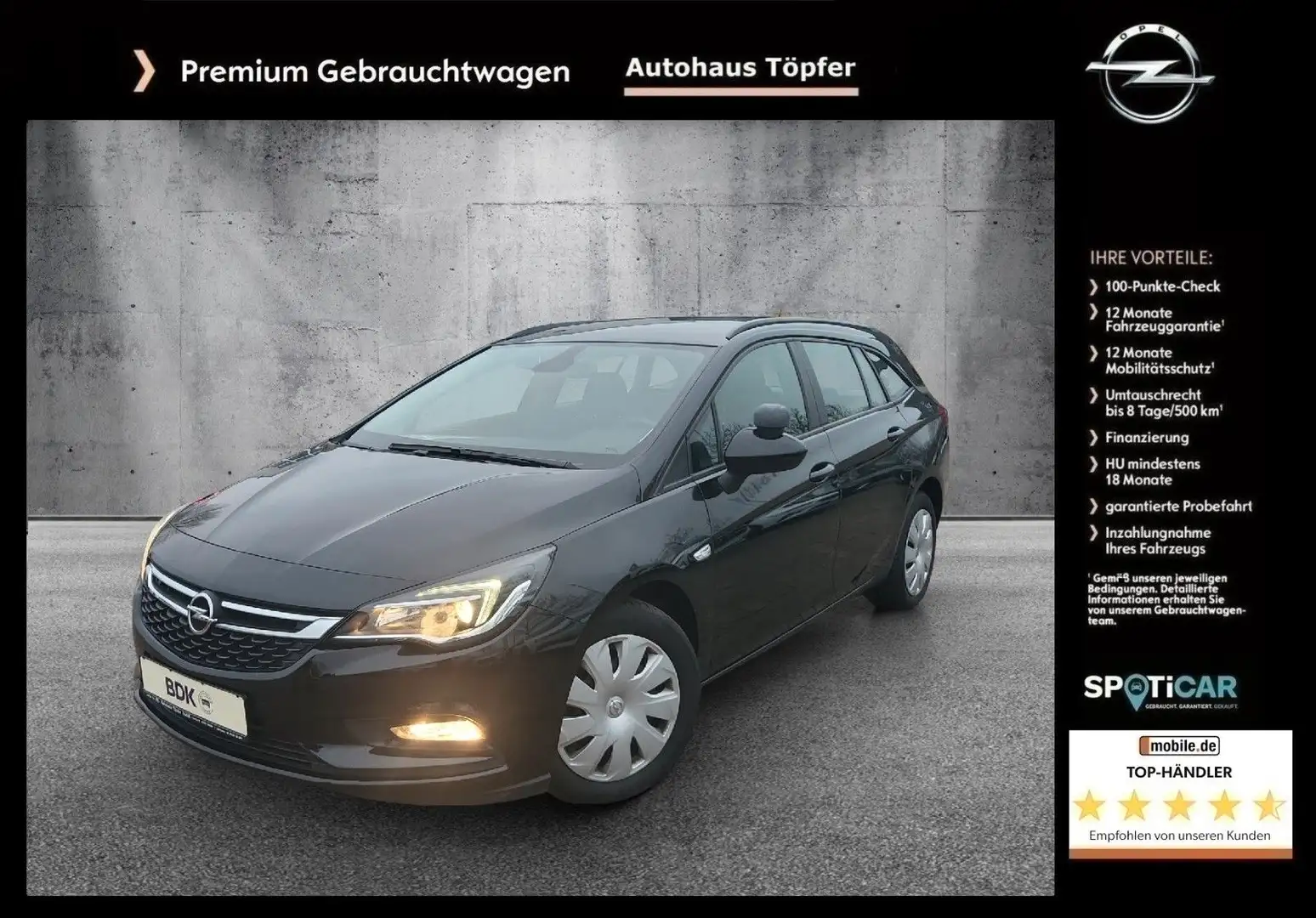 Opel Astra K ST Business aus 1-Hand/Navi/Scheckheft Negro - 1