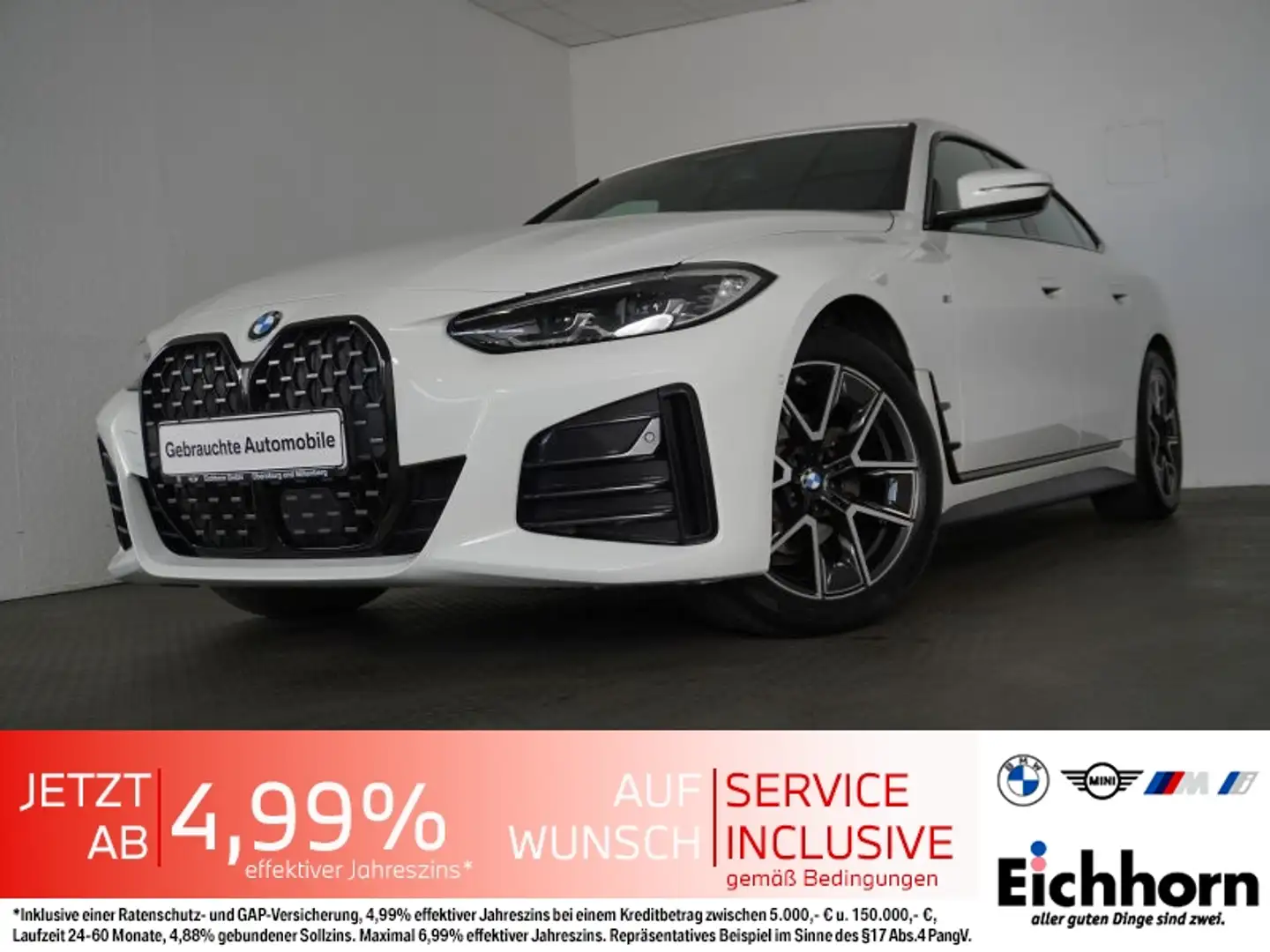BMW 420 d GranCoupe M Sport LiveCockProf..PARKASSIST Blanc - 1