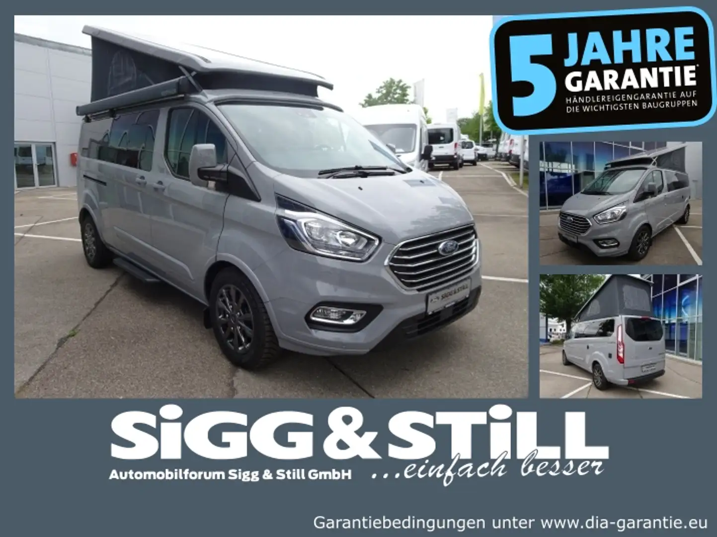 Ford Nugget Titanium 320 L1 Aufstelldach KLIMAAUT*SHZ Gris - 1