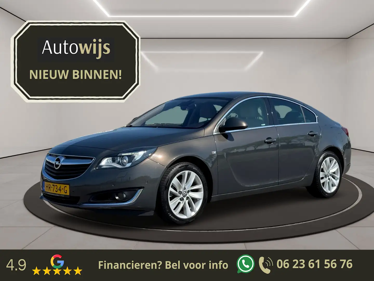 Opel Insignia 1.6 T Cosmo|NL AUTO|Leder|89DKM|AUT|Camera|Xenon Grijs - 1