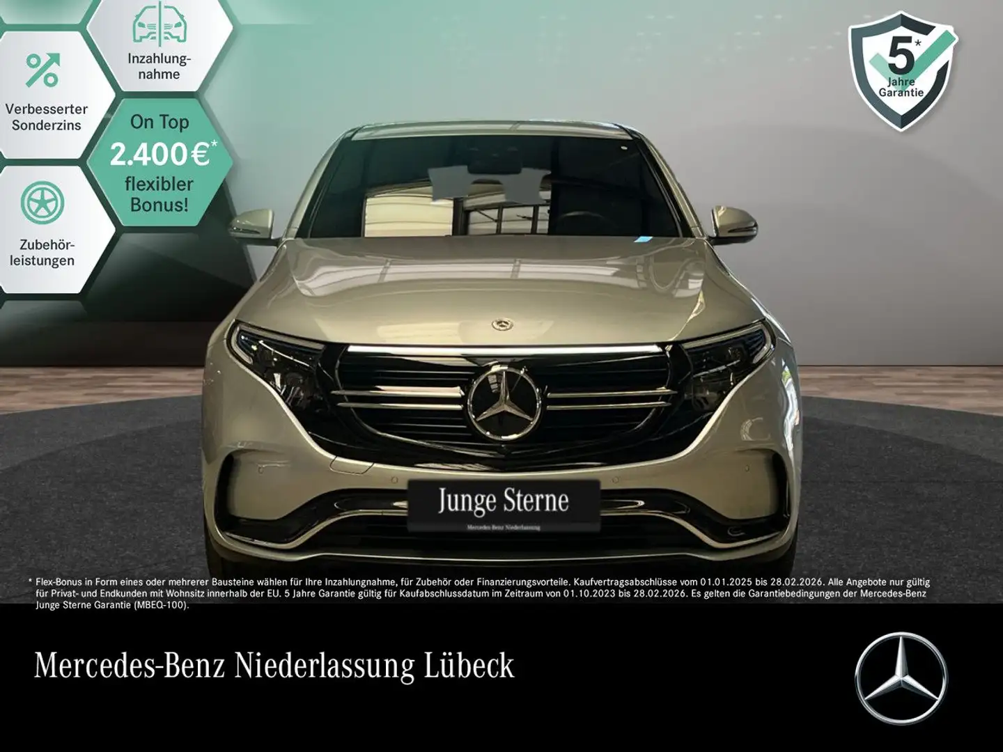 Mercedes-Benz EQC 400 4M AMG+360+MULTIBEAM+FAHRASS+BURMESTER+19" Argent - 1