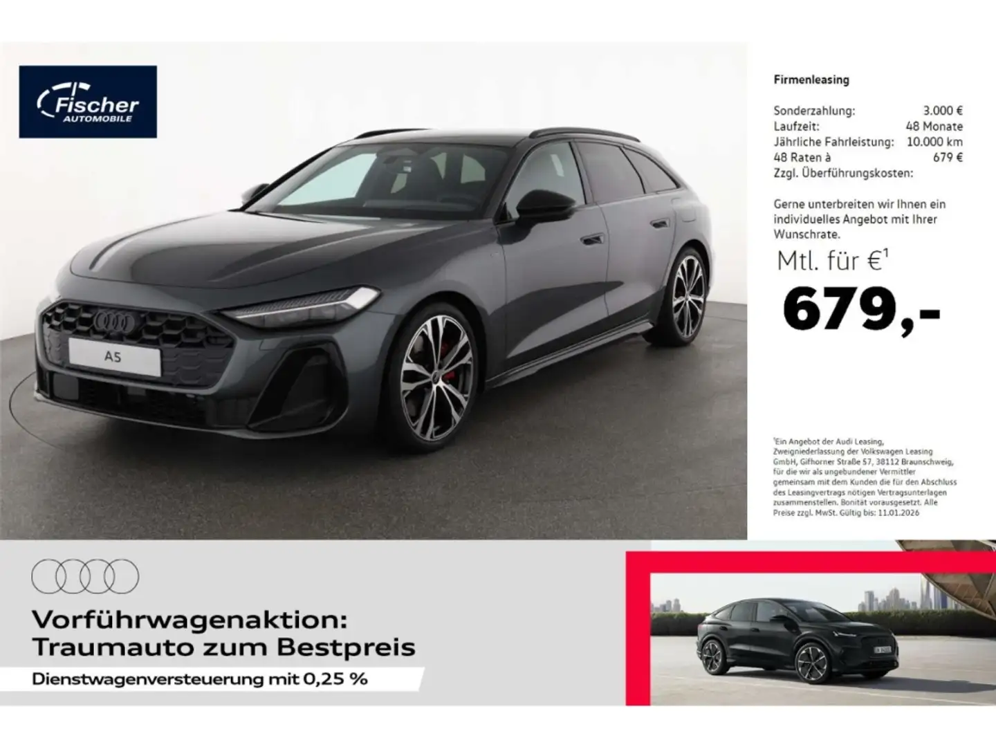 Audi A5 Avant e-hybrid quattro Grau - 1