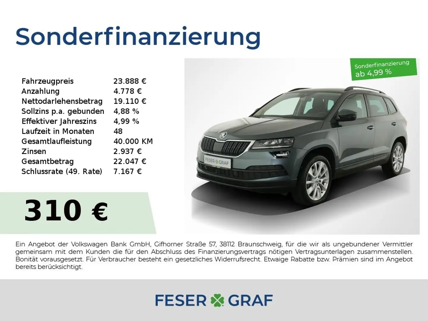 Skoda Karoq 1.5TSI ACT Style DSG Navi LED Business-Paket Grijs - 1
