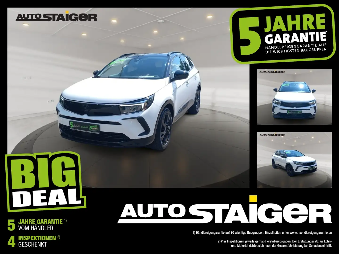 Opel Grandland 1.2 Turbo GS Line Klima, Navi, PDC, SHZ Weiß - 1