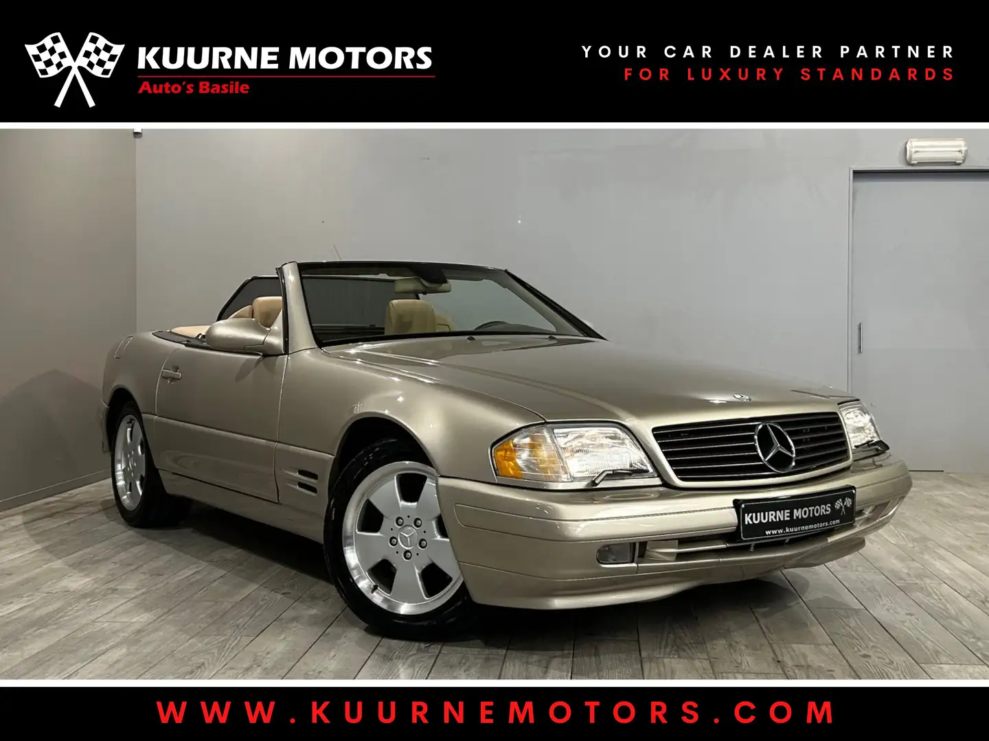 Mercedes-Benz SL 500 Alu17"/Leder/Cruise/Radio/AutAirco *YOUNGTIMER* Beige - 1