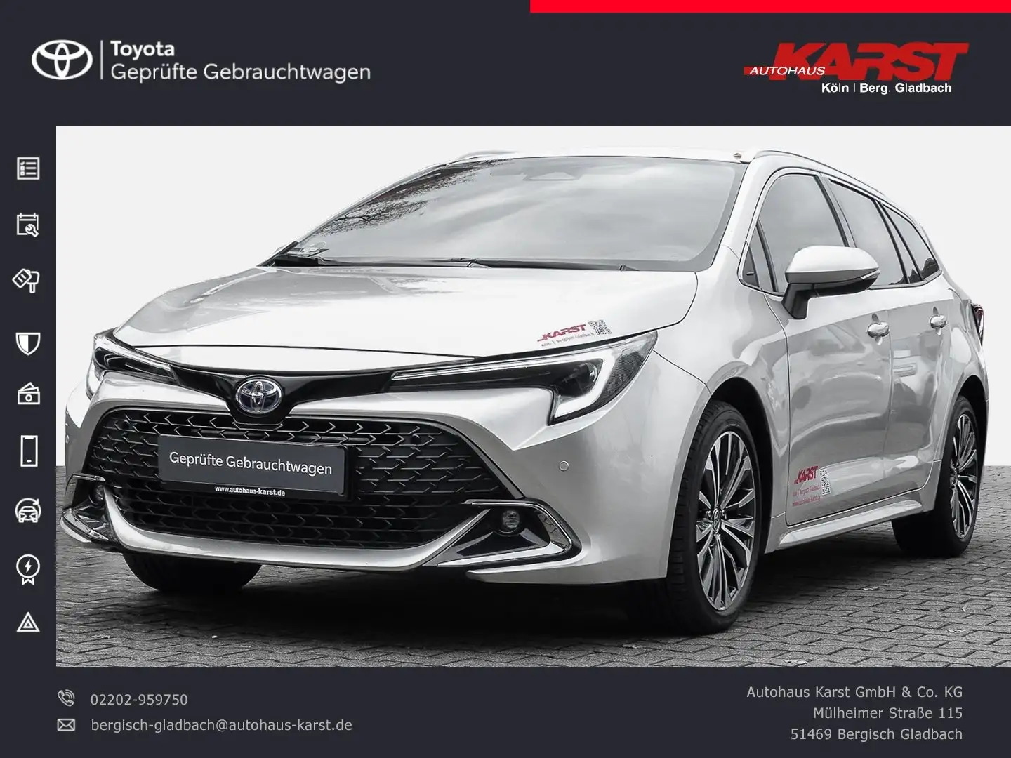 Toyota Corolla 1.8 l Hybrid TS. Team D Kamera PDC Argent - 1