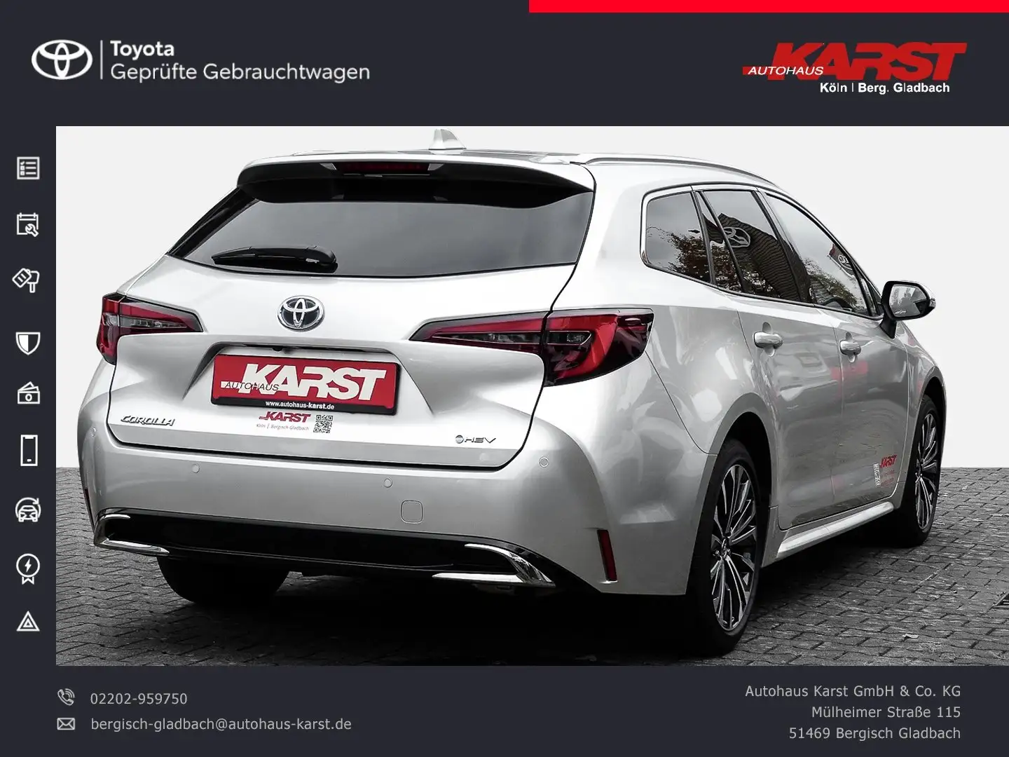 Toyota Corolla 1.8 l Hybrid TS. Team D Kamera PDC Argent - 2