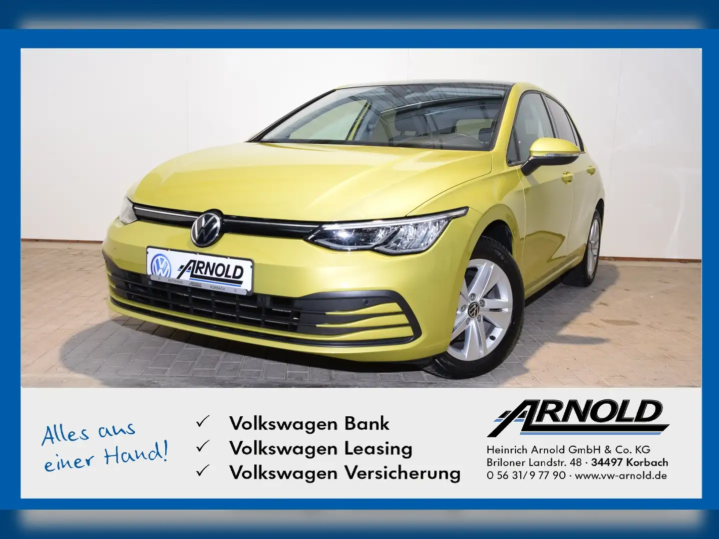 Volkswagen Golf VIII TSI Life LED, Navi, Panodach Yellow - 1