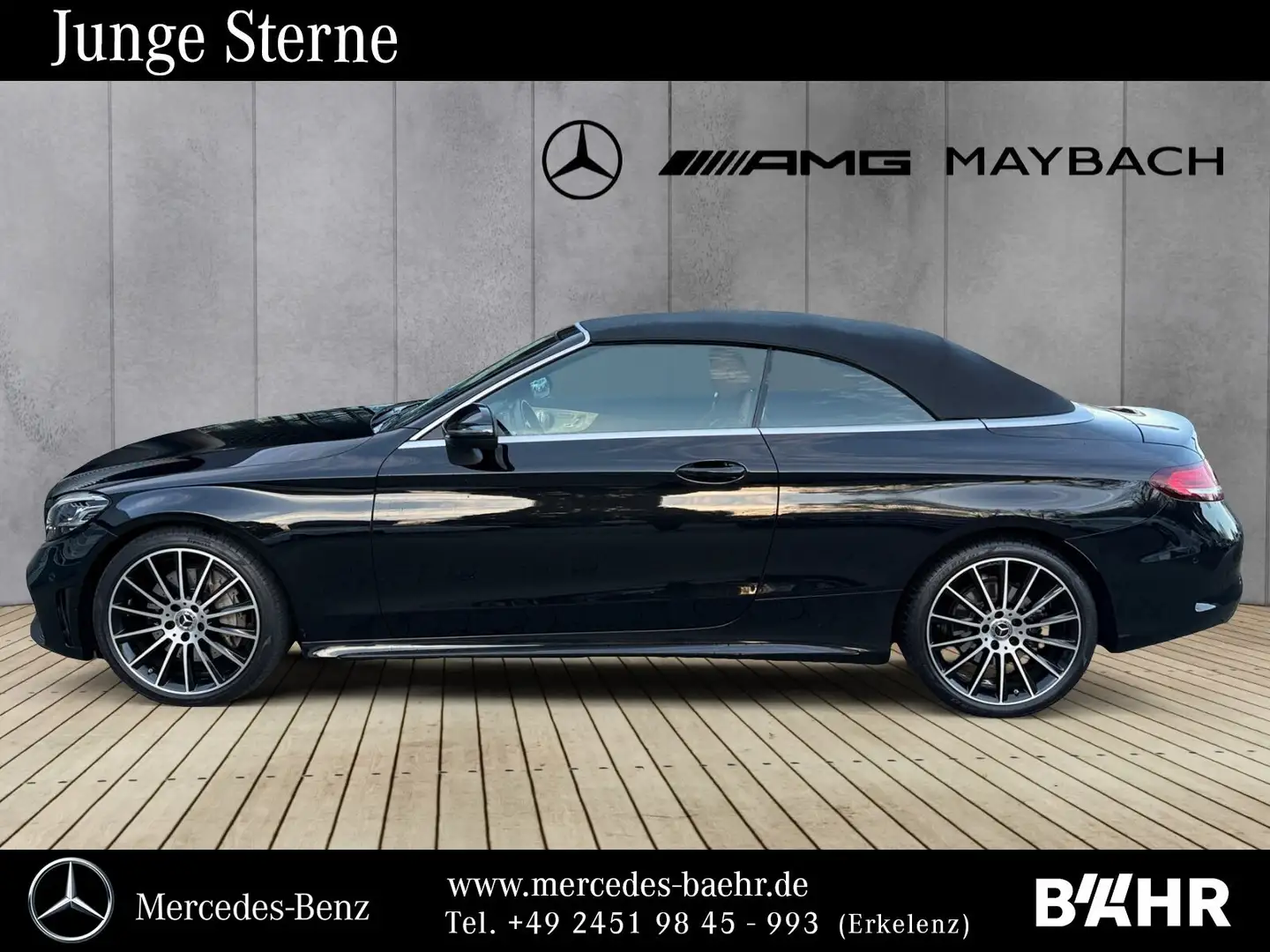 Mercedes-Benz C 300 C 300 Cabrio AMG+Night/Comand/LED/Burmester/RFK Schwarz - 2