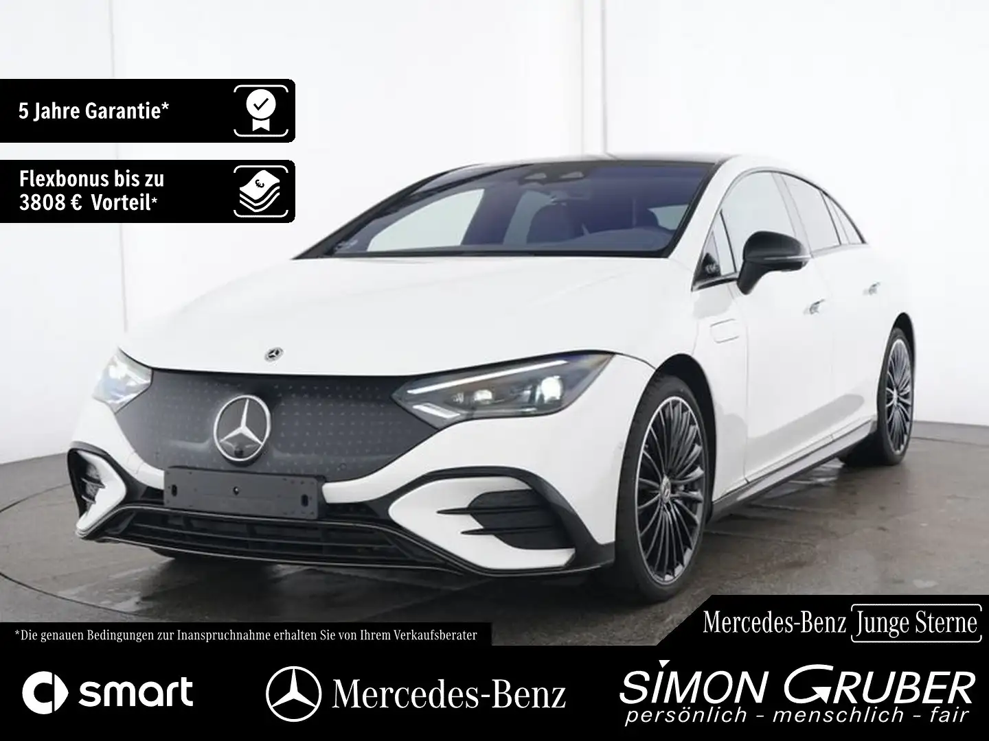 Mercedes-Benz EQE 350 4M AMG Airmatic Hyper Pano HAL HUD Mod25 Weiß - 1