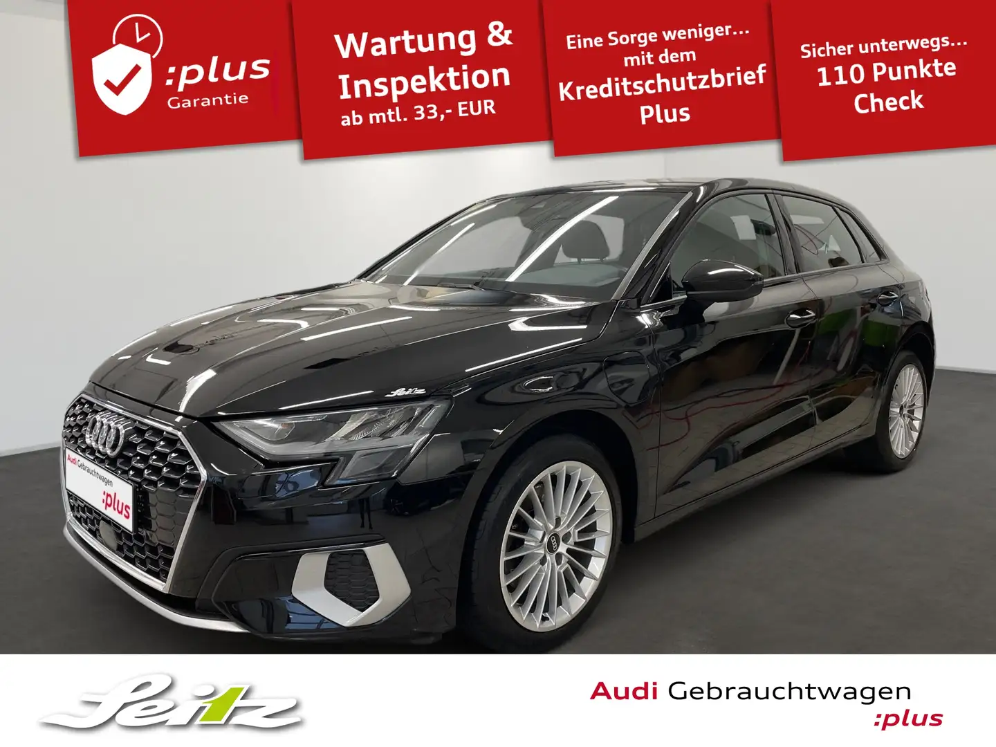 Audi A3 Sportback 40 TFSI e advanced *AHK*LED*PDC*NAVI* Zwart - 1