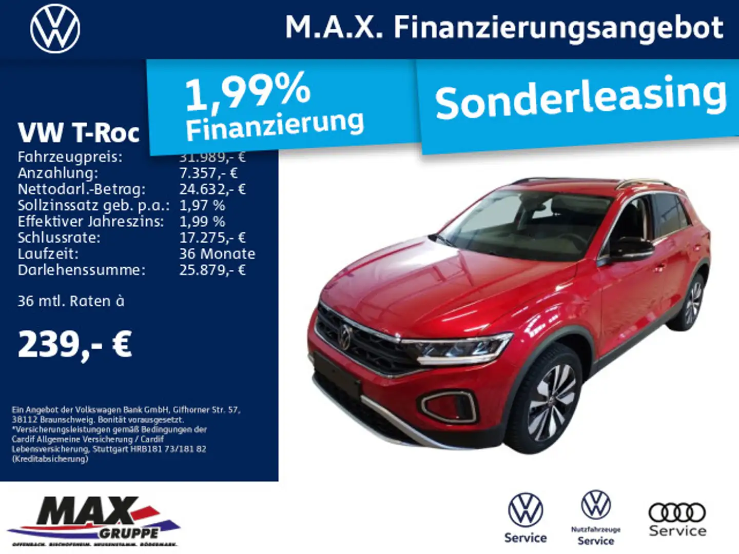Volkswagen T-Roc 2.0 TDI DSG GOAL LED+KAMERA+ACC+STHZ+DCP+L Rouge - 1