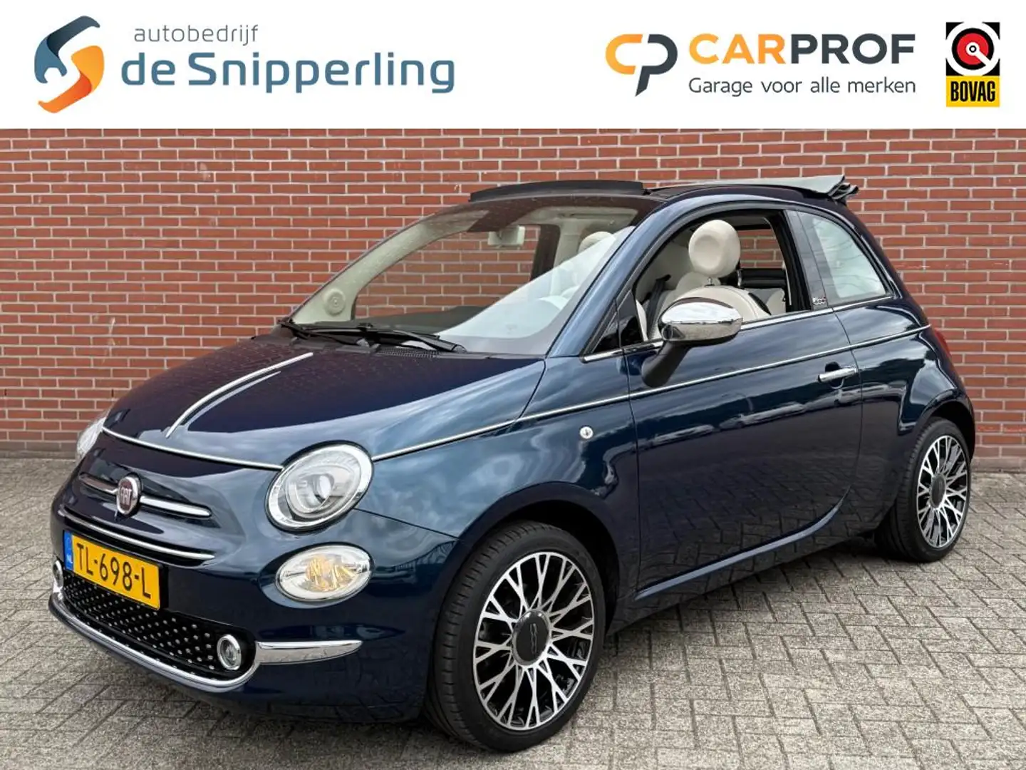 Fiat 500C 0.9 TA T COLLEZIONE NAV CRUISE PDC 16'' LMV Blauw - 1