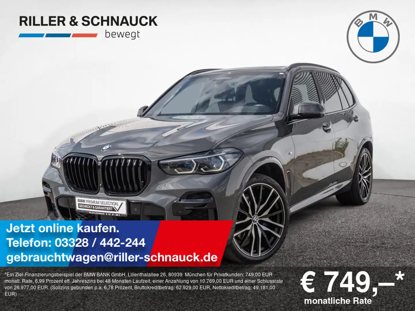BMW X5 xDrive 30d 360°+LASER+PANO+STANDHZ+HUD+LED Grigio - 1