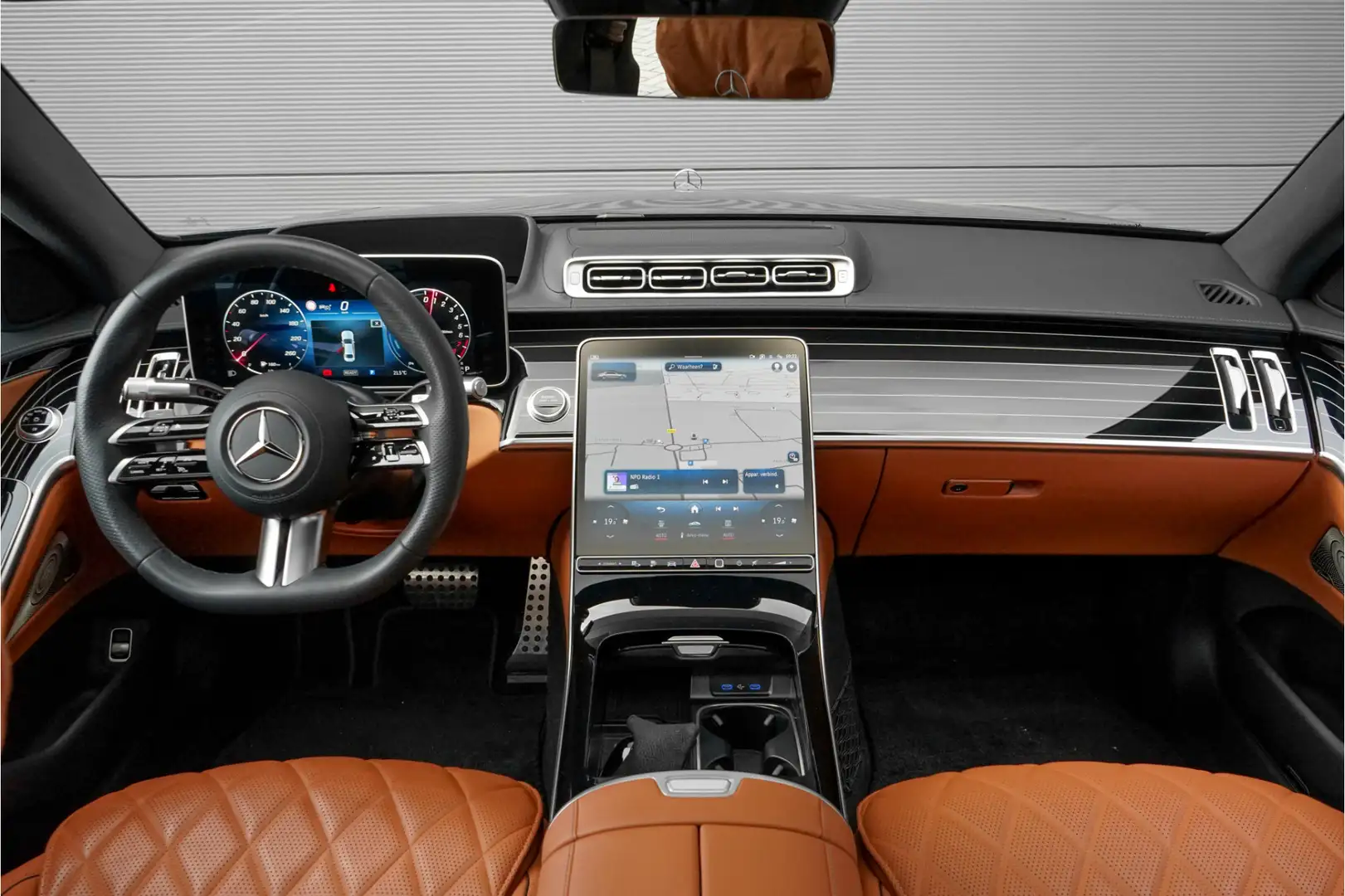 Mercedes-Benz S 580 e 4MATIC Lang AMG Night 4WS Pano Burmester Blauw - 2