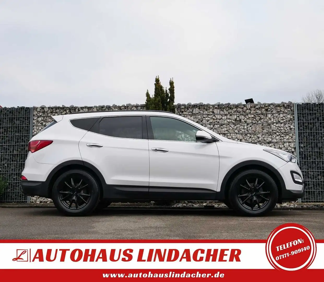 Hyundai SANTA FE Diesel 2.2 CRDI 4WD Premium I Vollleder I Navi Weiß - 2