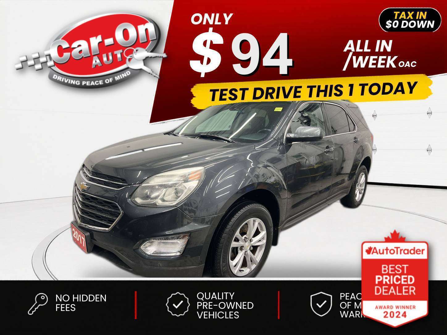 Gray 2017 Chevrolet Equinox SUV / Crossover All-Wheel Drive Automatic