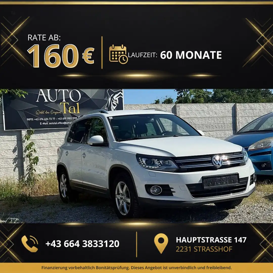 Volkswagen Tiguan 1,4 TSI Karat BMT Weiß - 1