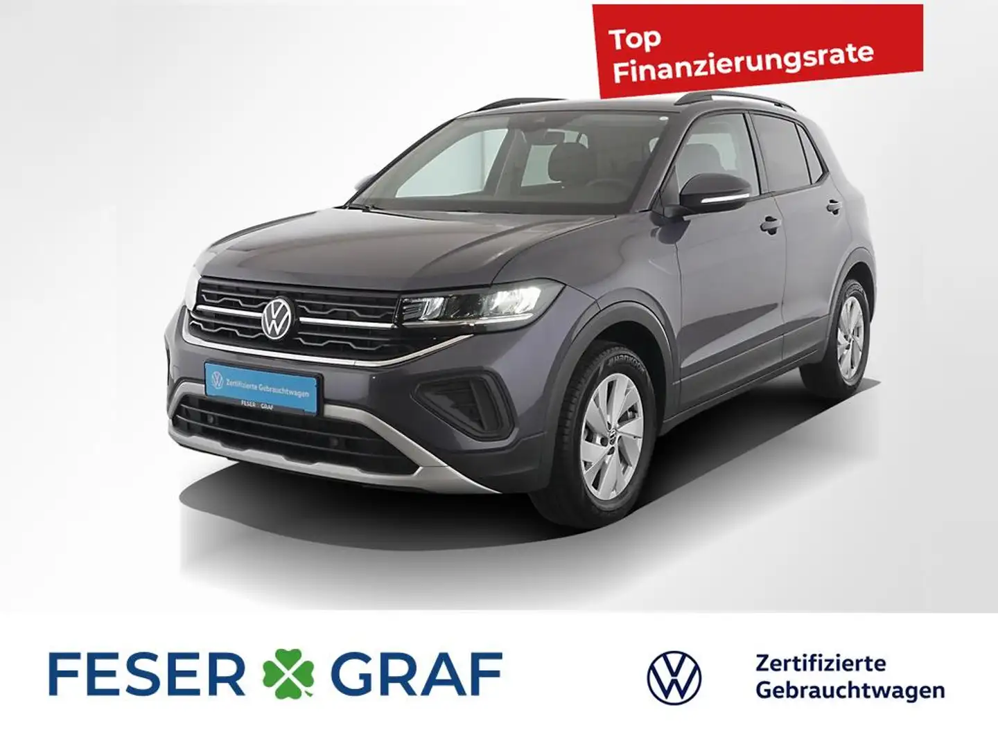Volkswagen T-Cross 1.0 TSI Life RearView/PDC/SHZ/NAVI/PDC Gris - 1