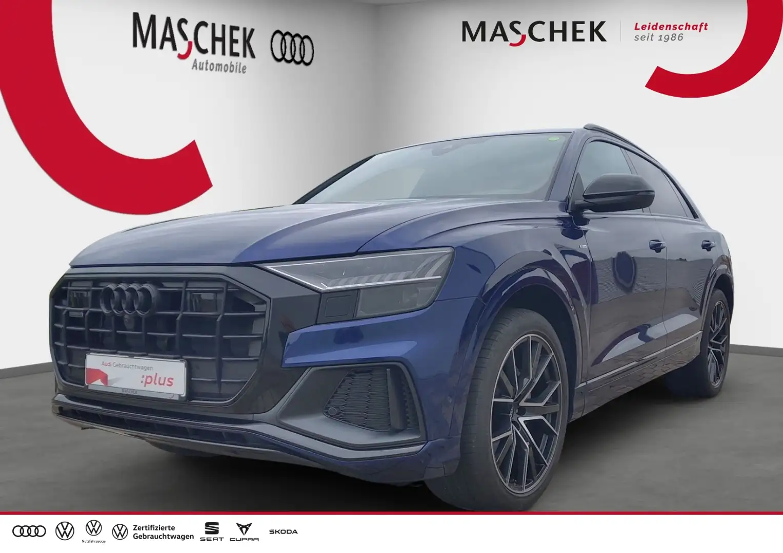 Audi Q8 3x S line 50 TDI tiptronic Black Allradlenk B&O Pa Blau - 1