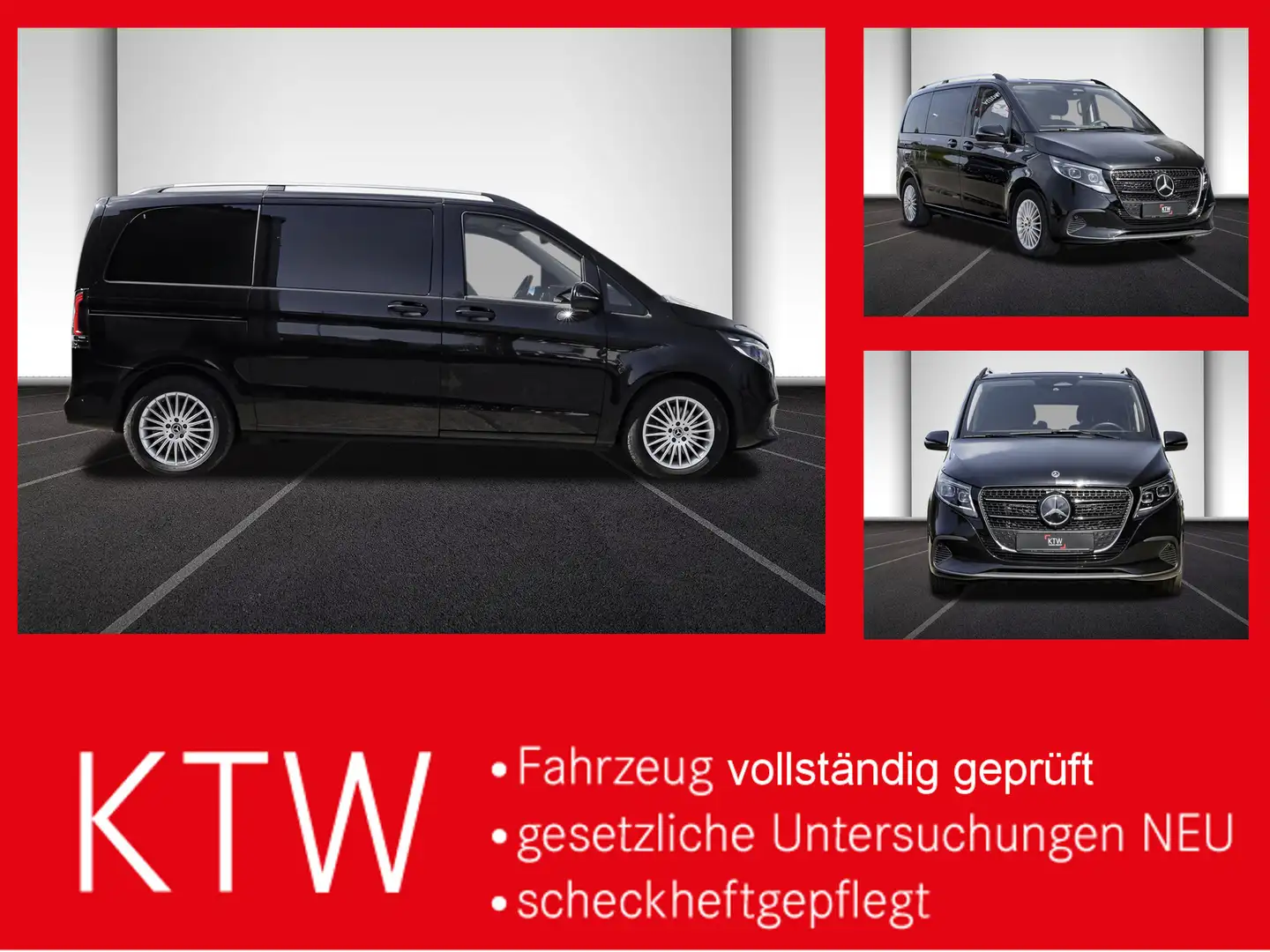 Mercedes-Benz V 220 d STYLE kompakt,6Sitzer,Distronic,AHK Schwarz - 1