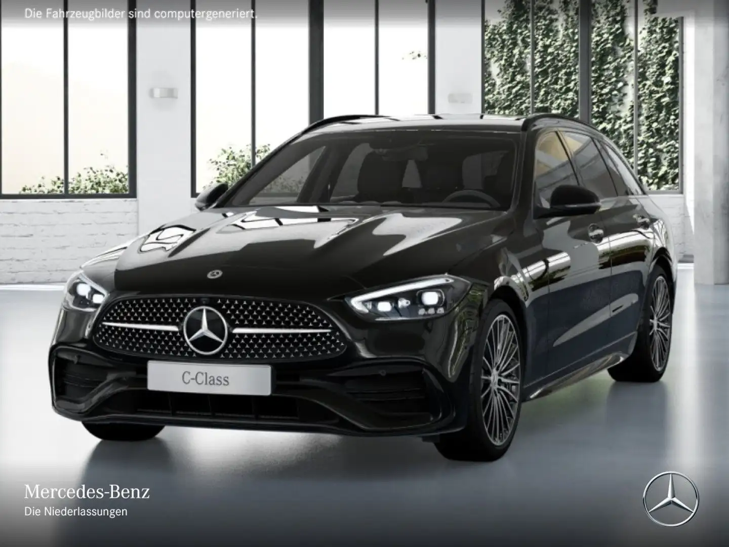 Mercedes-Benz C 200 T AMG+NIGHT+360+AHK+TOTW+KEYLESS+9G Schwarz - 2
