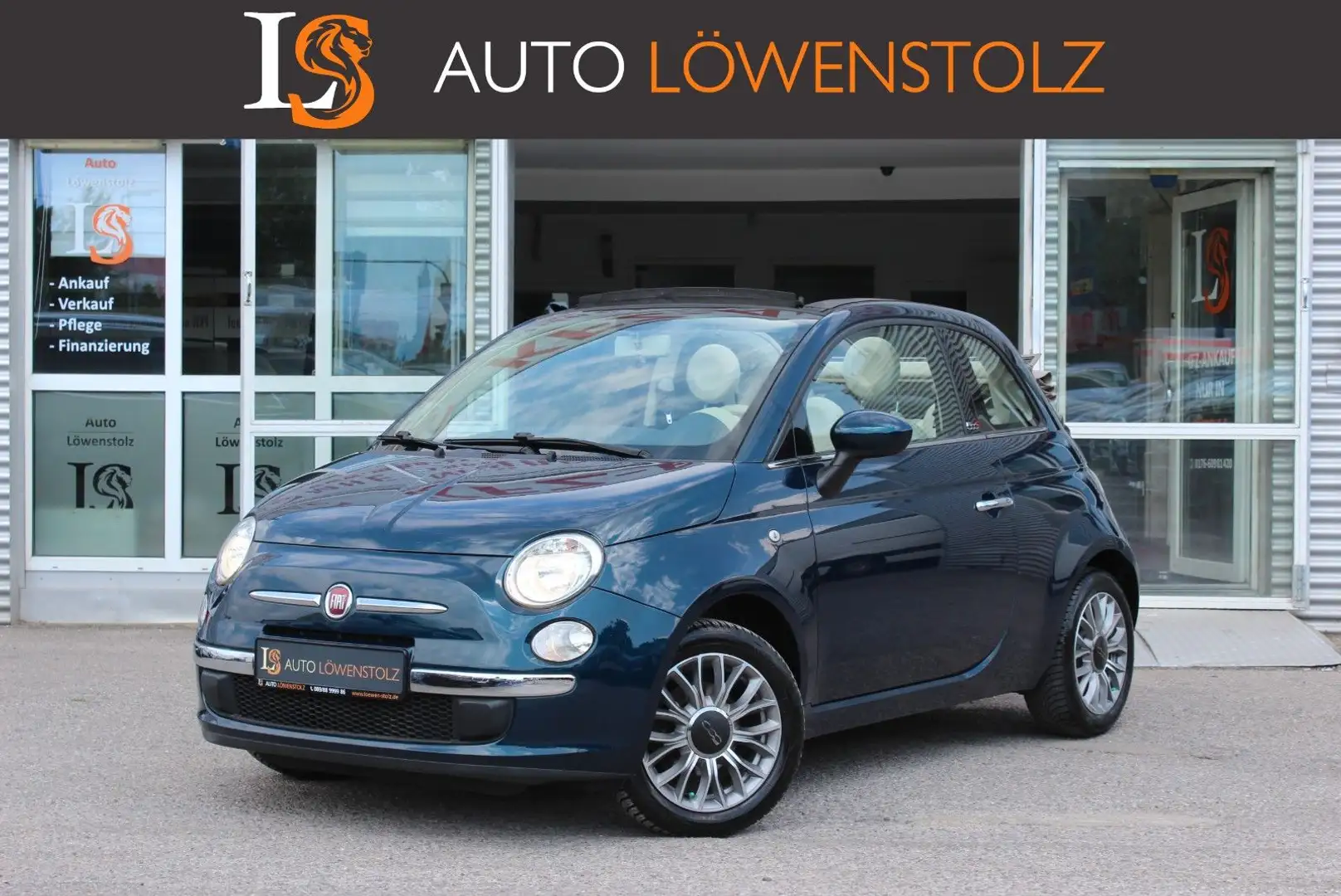 Fiat 500C Lounge | 2.Hand | Klima | Euro6 Blau - 2