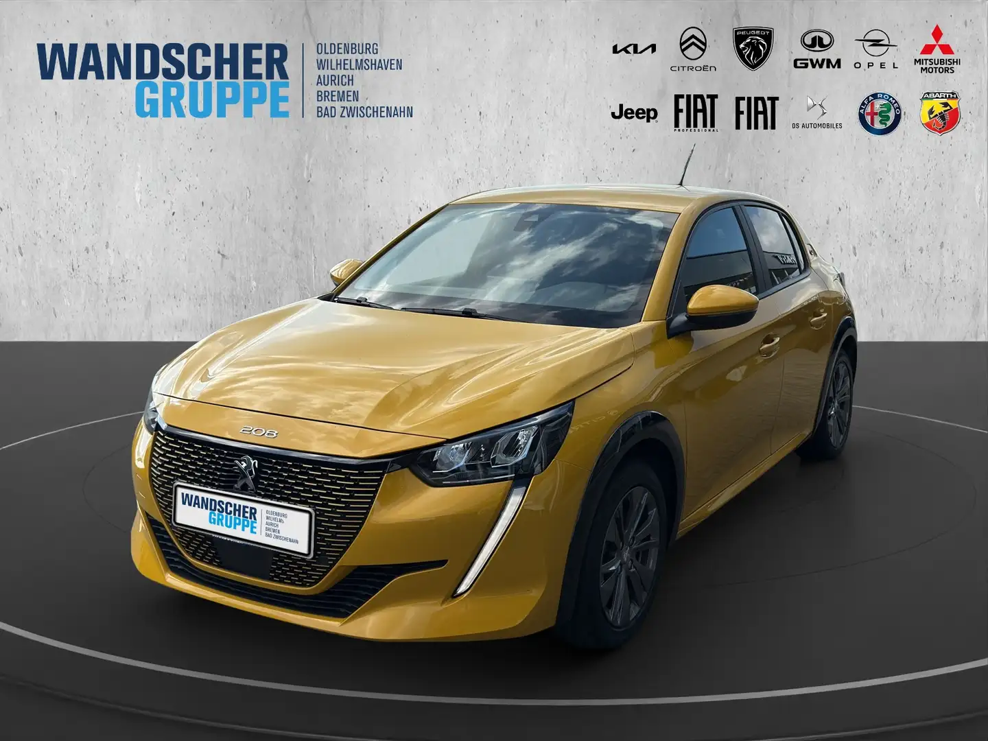 Peugeot e-208 136 (e-) e- Active Pack +SHZ Jaune - 1