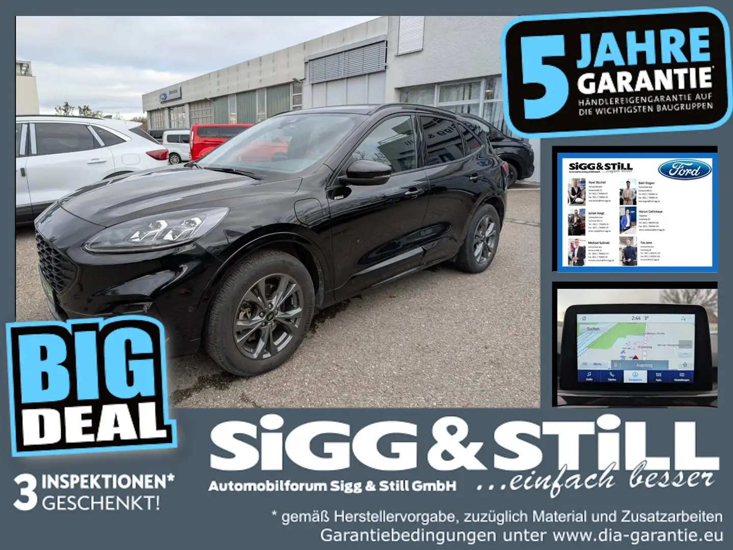 Ford Kuga 2.5 PHEV ST-Line X LED*ACC*PANO*4xSHZ*PDC*CAM Schwarz - 1