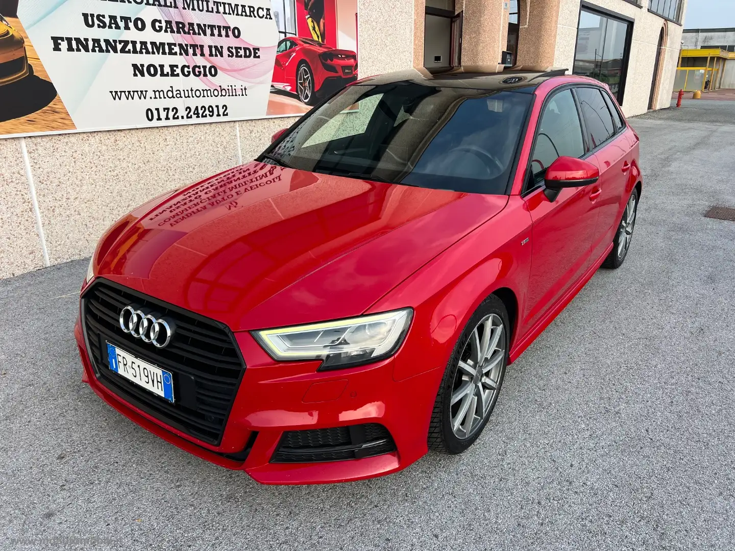 Audi A3 SPB 35 TDI S tronic Sport S LINE TETTO LED Rosso - 1
