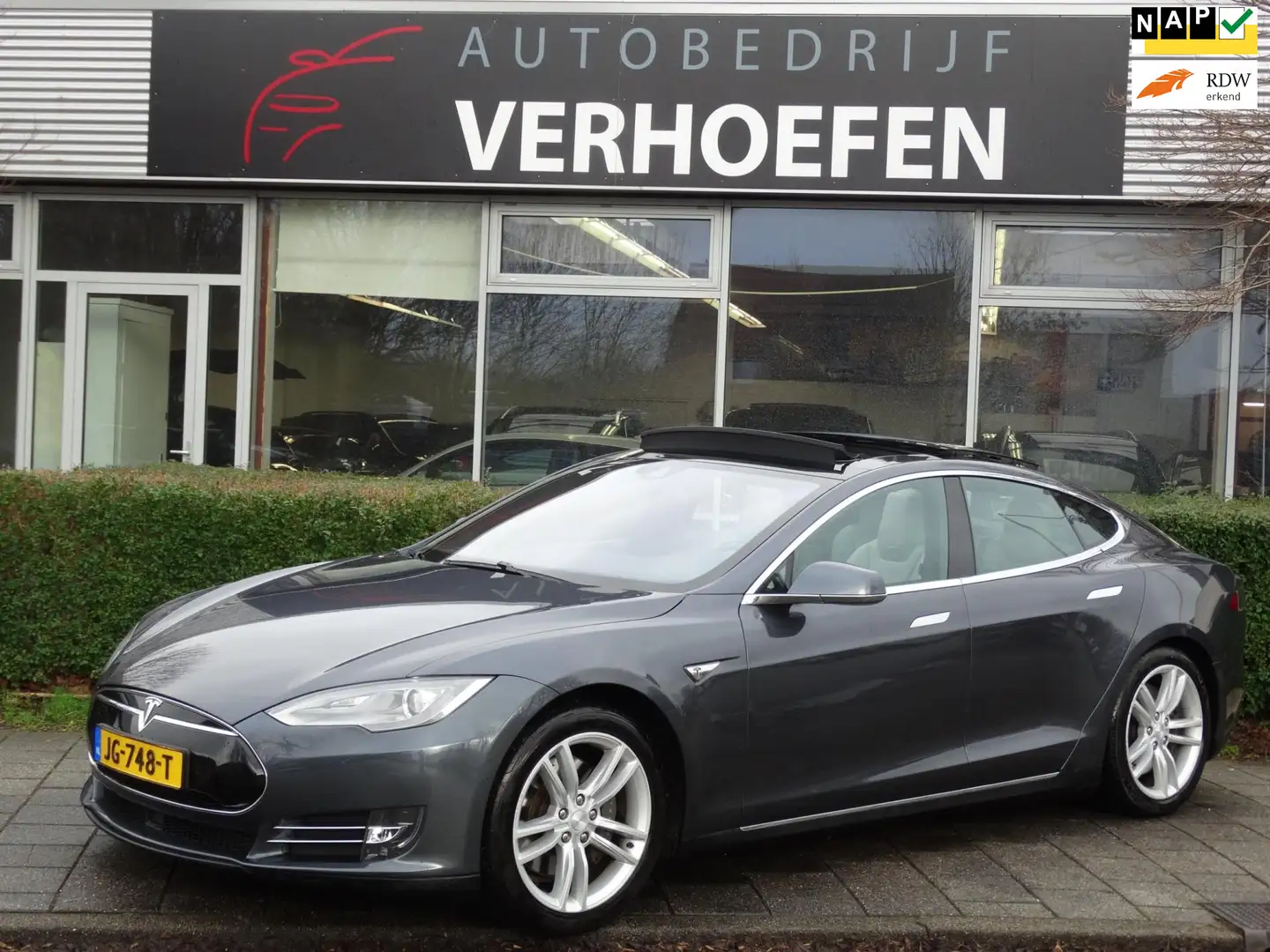 Tesla Model S 90D Base - PANORAMADAK - NEDERLANDSE AUTO - Z.G.A. siva - 1