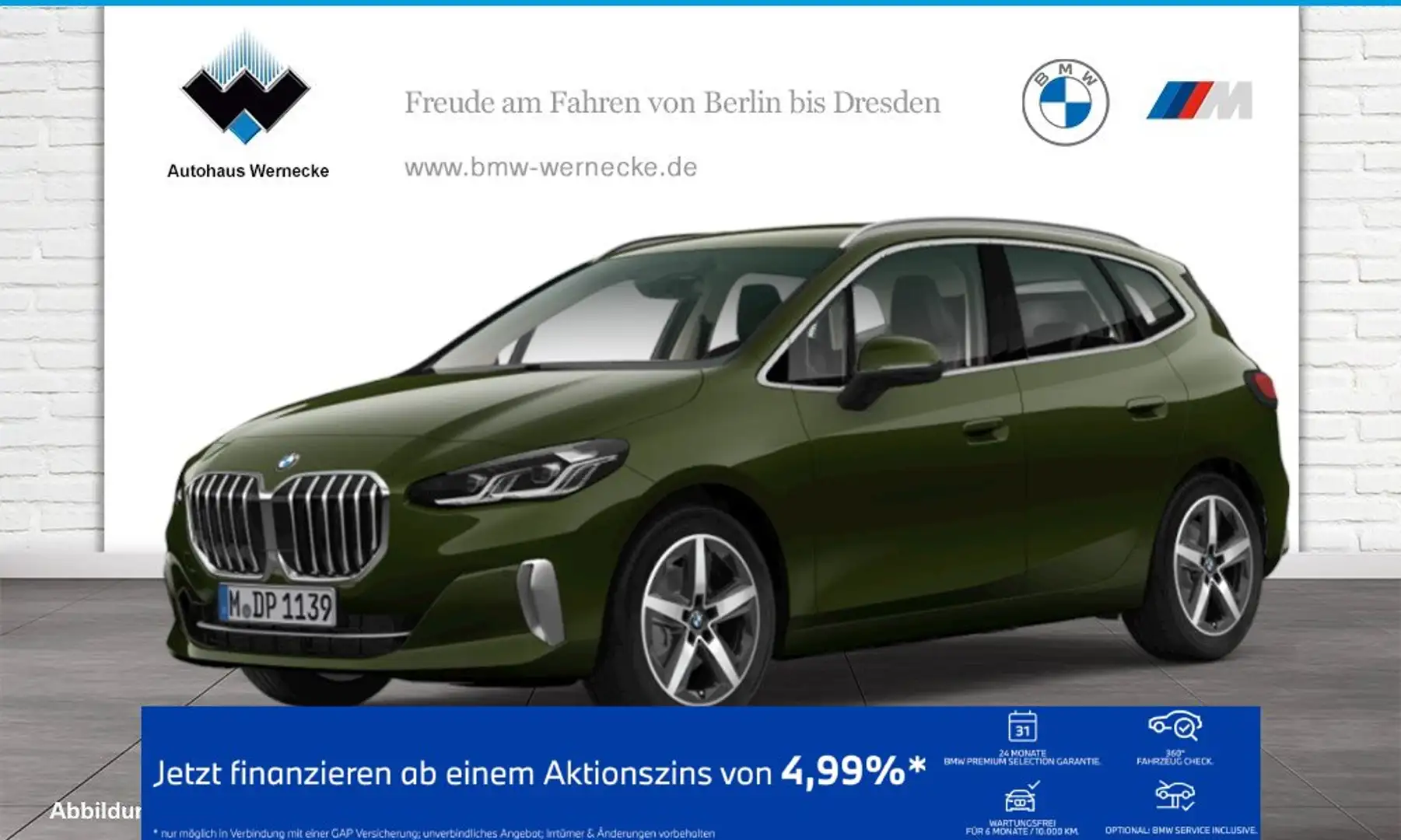 BMW 218 i Active Tourer HK HiFi DAB LED Komfortzg. Grün - 1