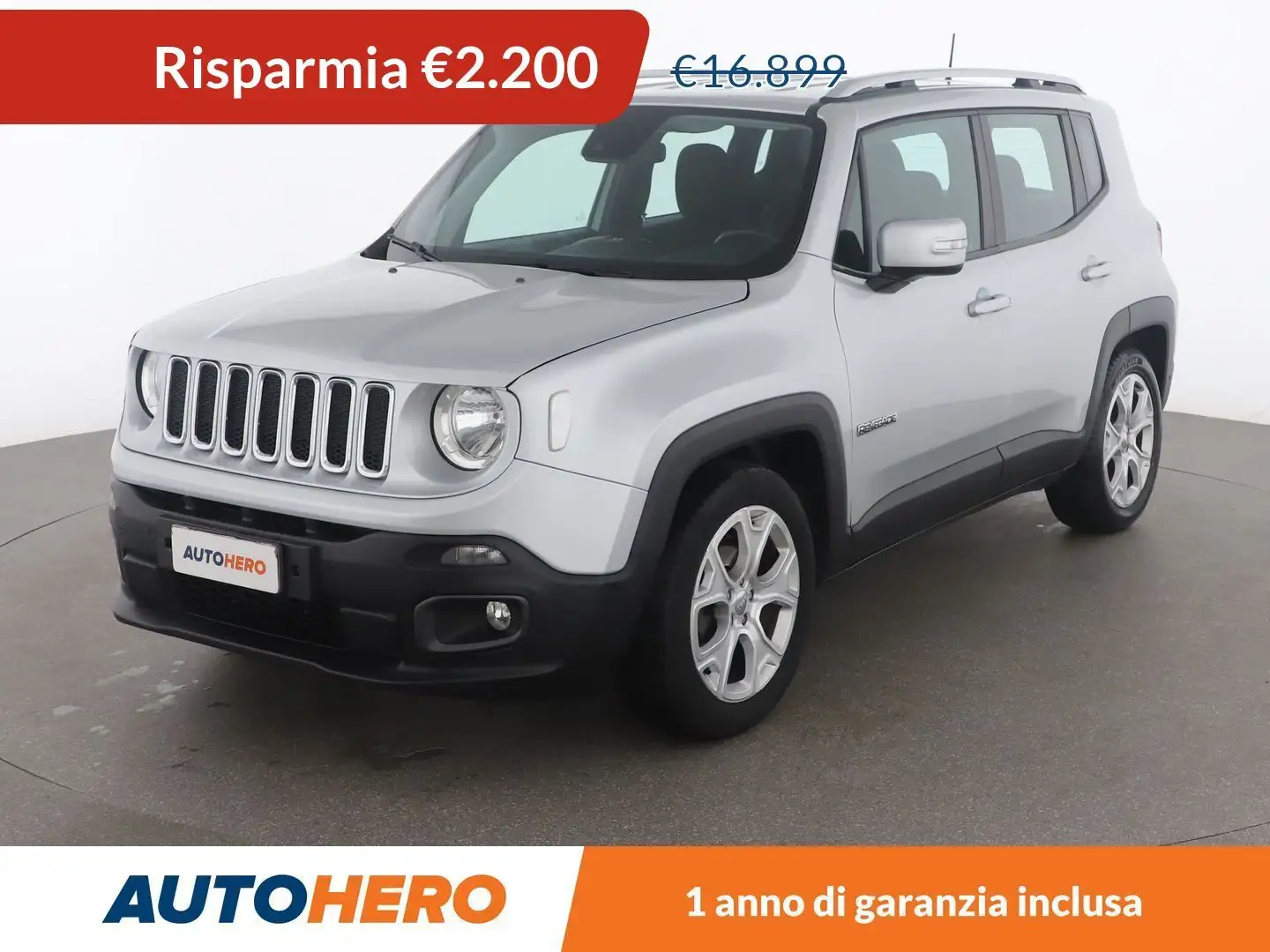 Jeep Renegade 1.6 M-Jet Limited 120 CV DDCT Argento - 1