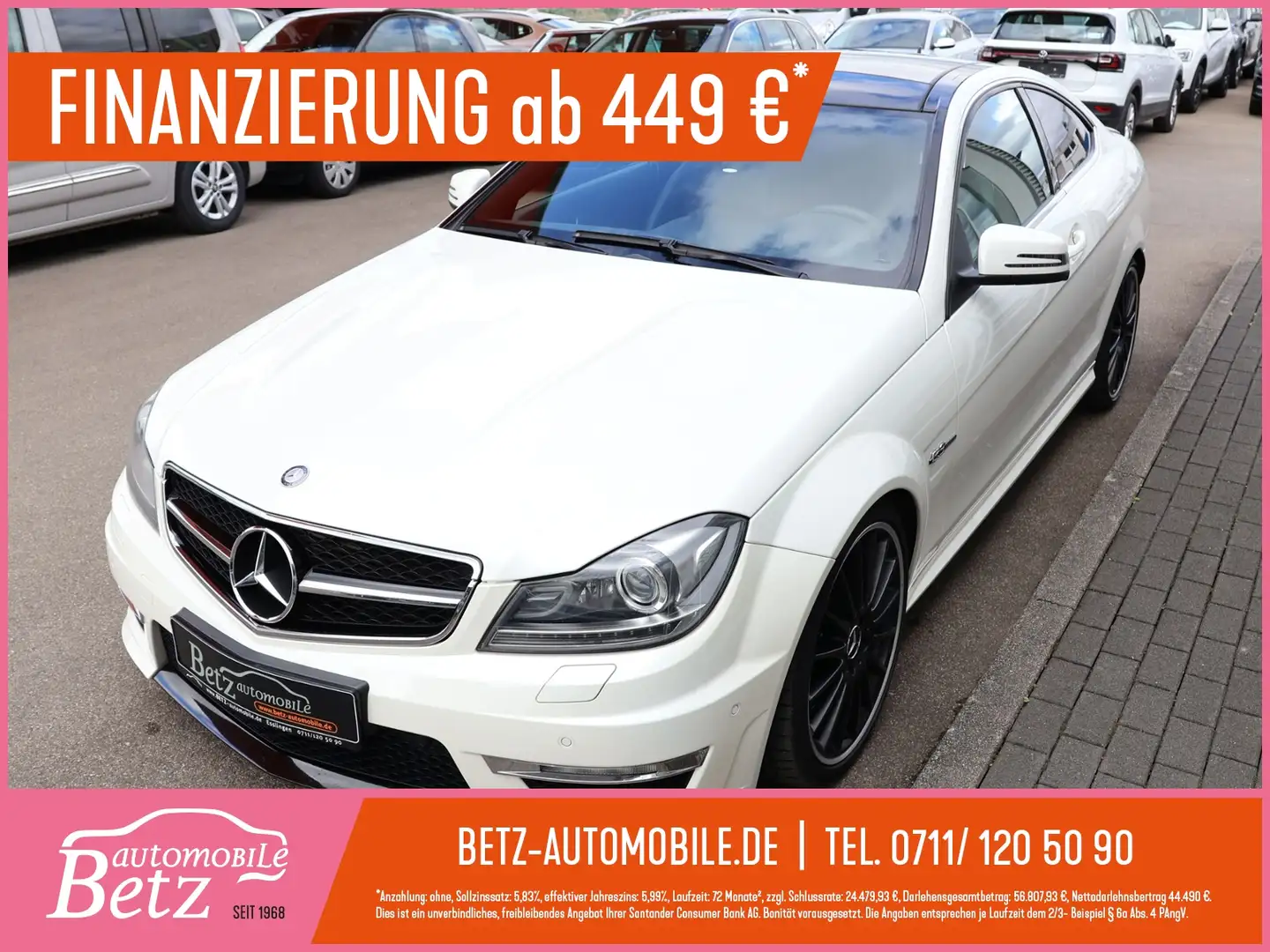 Mercedes-Benz C 63 AMG Coupe Edition 1 Deutsches Fzg. Weiß - 1