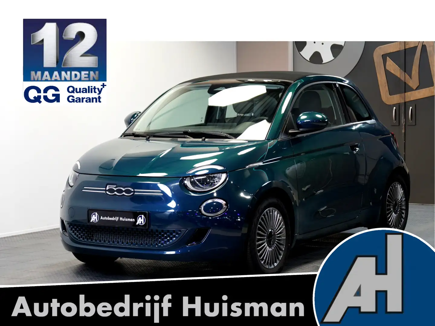 Fiat 500C Icon 42 kWh CABRIODAK ELEKTRISCH + NAVI KLEUR + CL Zöld - 1