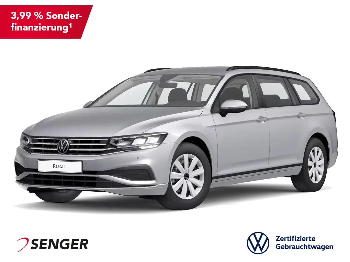Volkswagen Passat Variant 2.0 TDI DSG Nav AHK PDC SHZ APP Silber - 1