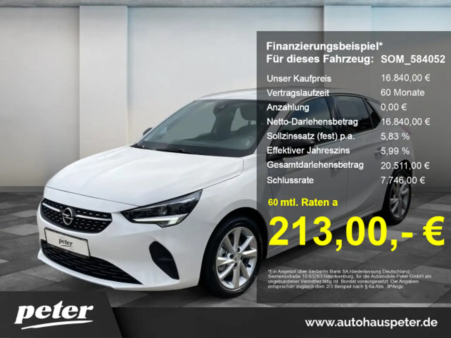 Opel Corsa Corsa F 1.2 Elegance Navi Allwetter EPH SH Weiß - 1