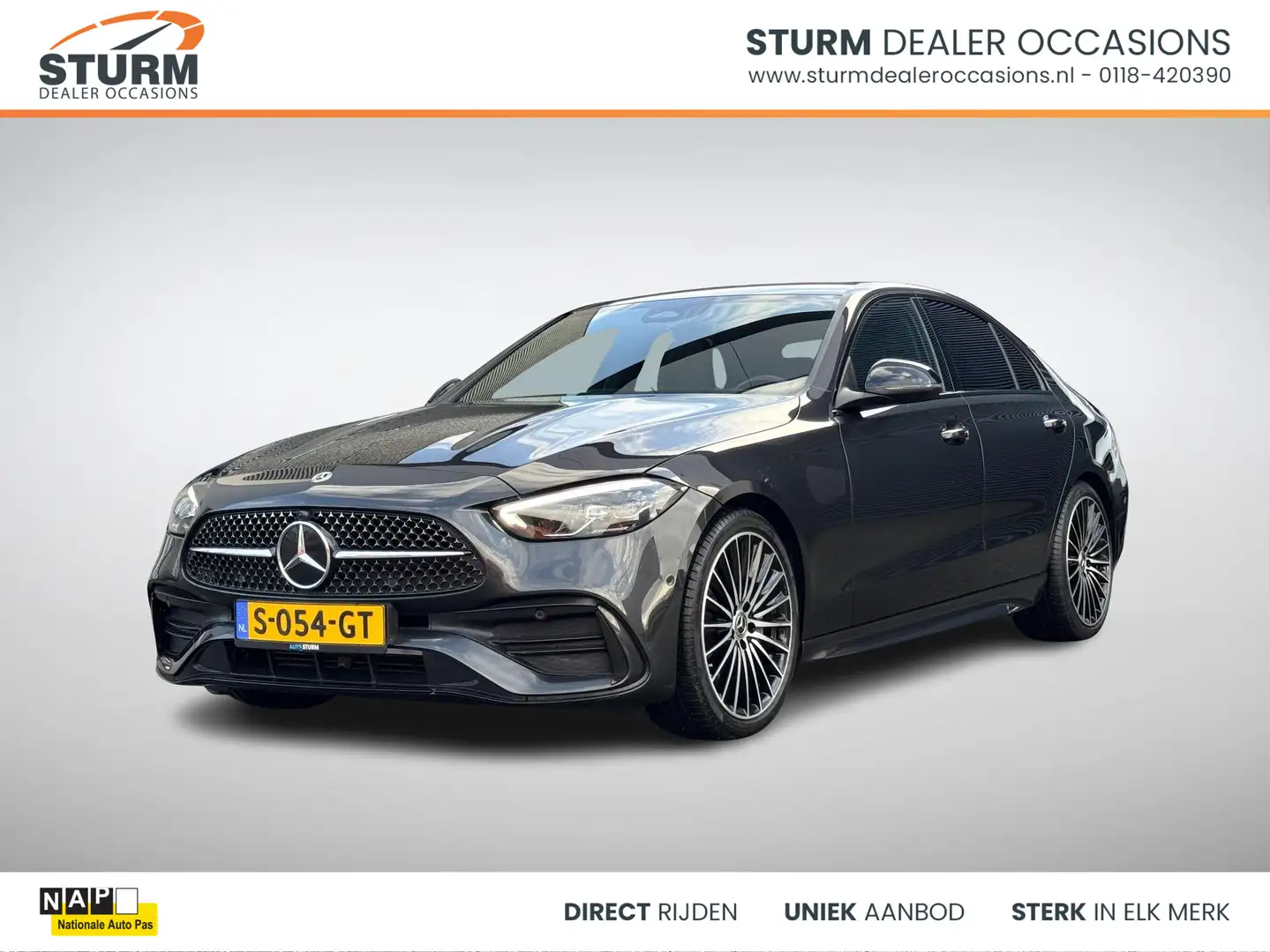 Mercedes-Benz C 300 AMG Line NL-Auto, Geen Hybride! incl. Uitklapbare Gris - 1