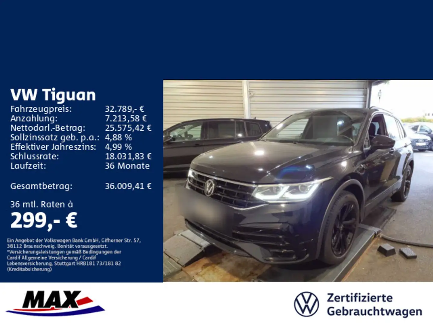 Volkswagen Tiguan 1.4 TSI eHybrid R-LINE MATRIX+AHK+KAMERA+ Schwarz - 1