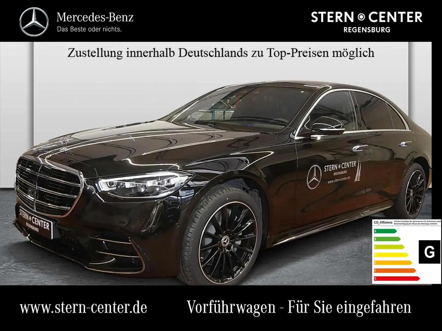 Mercedes-Benz S 400 +4M+STANDHZ+360°+AMG+HEAD-UP+MULTIBEAM+AIR Zwart - 1
