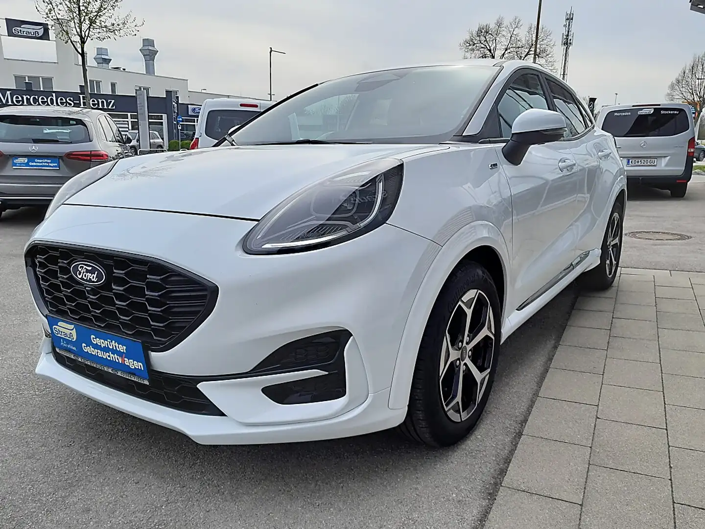 Ford Puma 1,0 EcoBoost Hybrid ST-Line Aut. Weiß - 2
